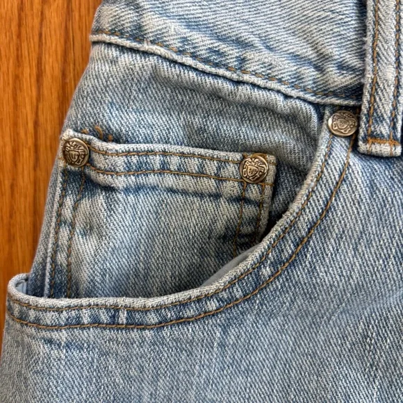 Versace Jeans Couture Men's Denim Pants Size 30” Light Wash, Medusa Head - Picture 7 of 15